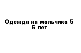 Одежда на мальчика 5-6 лет